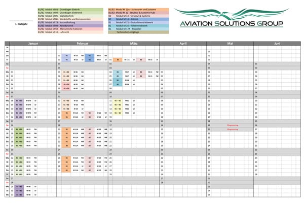 aviation-solutions-group GmbH Training Overview Übersicht Module